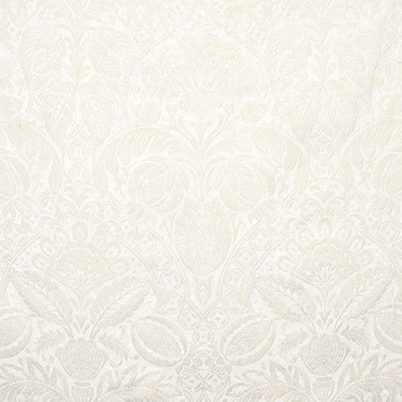 Just Dreaming Antique White by Carole Designer Fabric Wellington 100% Polyester INDIA 48,000 Wyzenbeek Double Rubs 28 3/4" V, 18" H HD 54.5" - Swanky Fabrics -