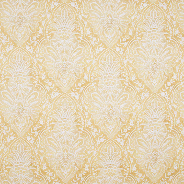 Among Friends Sunshine by Carole Designer Fabric Lemongrass 100% Polyester Spain Passes 18,000 Circular Rubs Martindale Horizontal: 18.125 and Vertical: 25 54 - Swanky Fabrics -