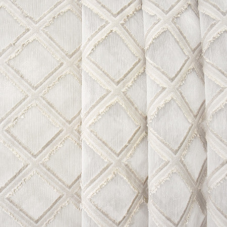 Stay True Natural by Carole Designer Fabric Sheer Luxury 89% Polyester, 11% Cotton INDIA N/A 3 1/2" V, 3 3/8" H 122" - Swanky Fabrics -