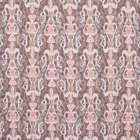 Hunts Point Coral by Carole Designer Fabric Jungle Safari 90% Cotton, 10% Linen Pakistan Passes 15,000 Double Rubs Wyzenbeek Horizontal: 9 3/4" and Vertical: 10" V 56" - Swanky Fabrics -