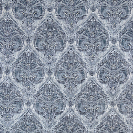 Push The Limit Indigo by Carole Designer Fabric Well Suited 36% Polyester, 26% Cotton, 22% Viscose, 16% Linen 50,000 Wyzenbeek Double Rubs 20" V, 13 1/2" H 53.5" - Swanky Fabrics -