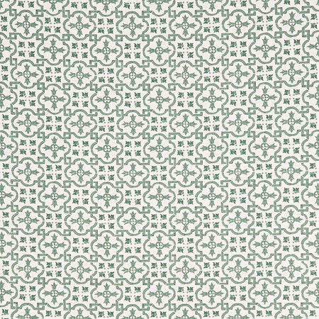 Saint Martin Eucalyptus by Carole Designer Fabric Oasis 100% Cotton USA 4 1/4" V, 2 1/8" H HD 54" - Swanky Fabrics -