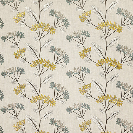 With Delight Hazelwood by Carole Designer Fabric Dewdrop 52% Polyester, 21% Viscose, 18% Cotton, 9% Linen India N/A 9 1/4" V, 17 1/4" H 51" - Swanky Fabrics -