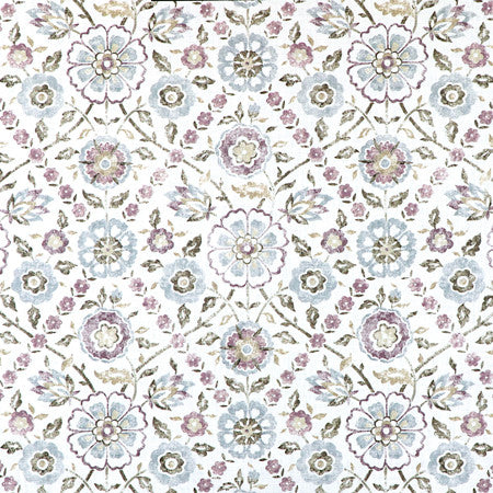 In Season Thistle by Carole Designer Fabric Sunset Serenade 100% Cotton India 17 3/4" V, 6 1/2" H HD 55"" - Swanky Fabrics -