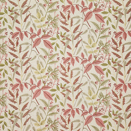 My Friends Bloom by Carole Designer Fabric Dawn & Dusk Base: 58% Cotton, 42% Polyester. Embr: 100% Rayon India 9,000 WYZENBEEK DOUBLE RUBS 12 1/2" V, 12 1/2" H HD 50" - Swanky Fabrics -