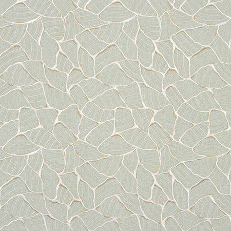 River Bridge Seafoam by Carole Designer Fabric Jade 60% Polyester, 30% Cotton, 10% Linen India N/A 15 3/8" V, 11 3/8" H 52" - Swanky Fabrics -