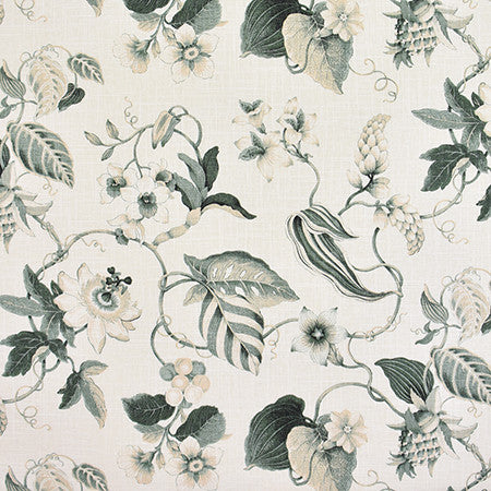Believe In You Loden by Carole Designer Fabric Jade 55% Linen, 45% Rayon-SSR Printed & Finished In Usa 24,000 Wyzenbeek Double Rubs 27" V, 27" H HD 54" - Swanky Fabrics -