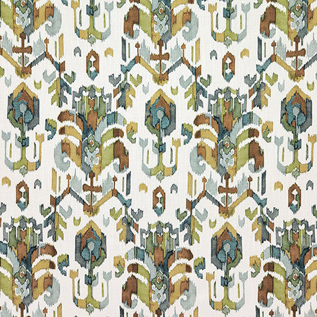 Marchington Aloe by Carole Designer Fabric Evergreen 100% Polyester Printed In Usa 27 3/4" V, 7 1/2" HD 56" - Swanky Fabrics -