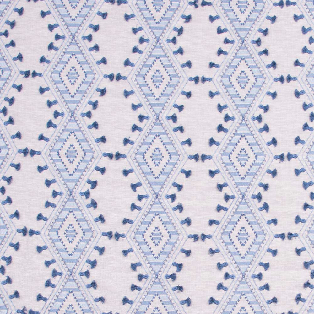 World Travels Bluebell by Carole Designer Fabric Red Sea 71% Polyester, 29% Cotton India 25,000 Wyzenbeek Double Rubs Horizontal: 6.5 and Vertical: 6.25 52 - Swanky Fabrics -