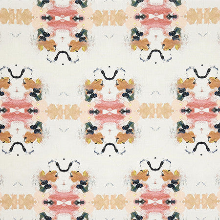 Just Friends Salmon by Carole Designer Fabric Dawn & Dusk 100% Cotton India 10,000 WYZENBEEK DOUBLE RUBS 27" V, 6 1/4" H HD 54" - Swanky Fabrics -