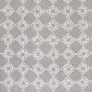 Kiss & Tell Silver by Carole Designer Fabric Looking Glass 82% Polyester, 18% Linen CHINA Horizontal: 5 3/4" and Vertical: 5 3/4" V 53" - Swanky Fabrics -