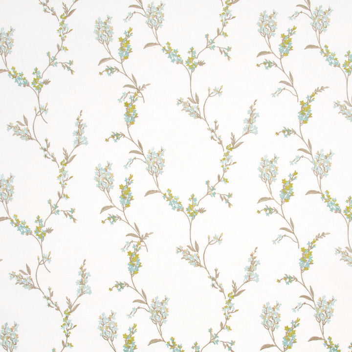 Think Of Me Spring by Carole Designer Fabric Blue Forest 50% Polyester, 50% Cotton India N/A Horizontal: 16375 and Vertical: 15375 5075 - Swanky Fabrics -