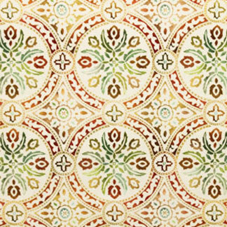 Once Over Harvest by Carole Designer Fabric Indian Summer 100% COTTON SPAIN 13 1/2"V, 13 1/2"H 54" - Swanky Fabrics -