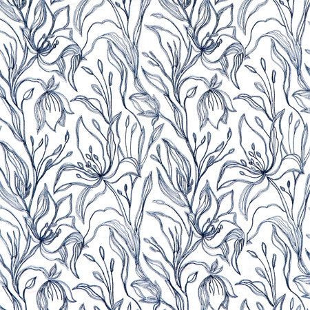<p>Melody Navy by Carole Designer Fabric</p><p><strong>Required Minimum Quantity Purchase: 2 yards</strong></p><p>Book: Forget Me Knot</p><p>Content: Base: 100% Cotton Embr: 75% Cotton, 25% Rayon</p><p>Origin: </p><p>Performance: N/A</p><p>Repeat: 15 1/2" V, 13 1/2" H</p><p>Width: 52*"</p>