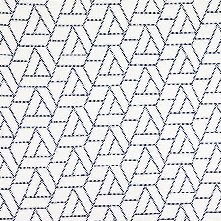 It Is Complicated Navy by Carole Designer Fabric Shape Shifter Base: 100% Cotton Embr: 100% Polyester India 6 1/4" V, 11 7/8 "H 53" - Swanky Fabrics -