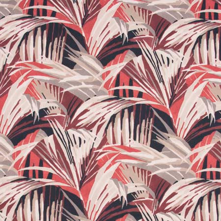 Treehouse Sangria by Carole Designer Fabric Red Sea 100% Polyester India 50,000 Wyzenbeek Double Rubs Horizontal: 26 5/8" D and Vertical: 24 1/2" V 55.5" - Swanky Fabrics -