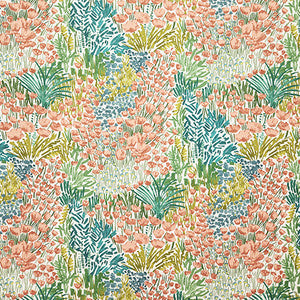 Blooming Meadow Coral by Carole Designer Fabric