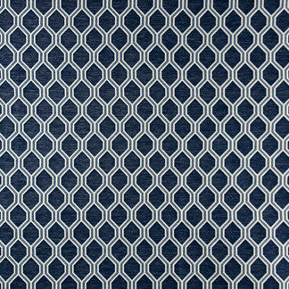 Save Face Lapis by Carole Designer Fabric New Classic 65% Polyester, 35% Cotton Turkey Passes 30,000 Double Rubs Wyzenbeek 3 1/4" V, 2 3/8" H 55" - Swanky Fabrics -