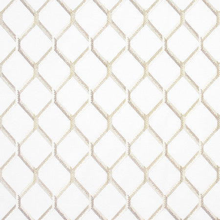Money Maker Flax by Carole Designer Fabric Prisma Base: 100% Cotton. Embr: 75% Cotton, 25% Rayon INDIA N/A 6 1/4" V, 4 3/8" H 52" - Swanky Fabrics -