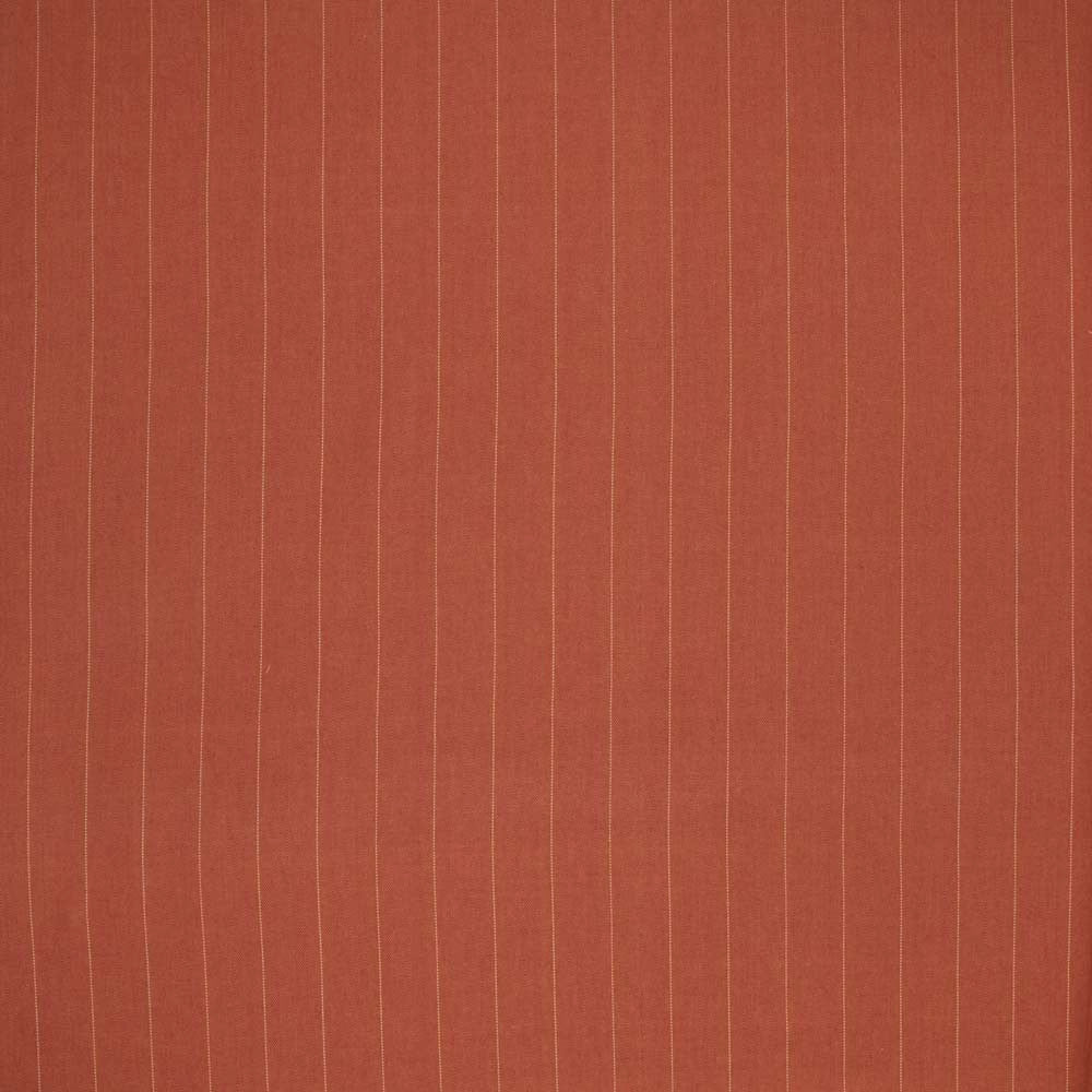 Bluesy Stripe Terra Cotta by Carole Designer Fabric In Tune 100% Cotton India Passes 15,000 Double Rubs Wyzenbeek Horizontal: 2375 and Vertical: 0 54 - Swanky Fabrics -