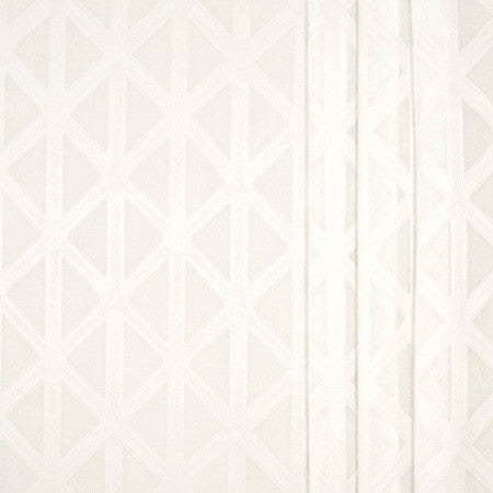 Crossover Ivory by Carole Designer Fabric Sheer Marvel 100% Polyester TURKEY 7 1/2" V, 7 5/8" H 126" - Swanky Fabrics -