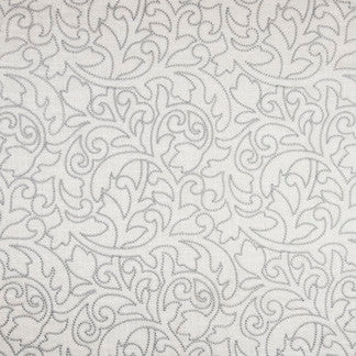 Wistful Wishes Silver by Carole Designer Fabric Evolution 55% Linen, 45% Rayon China Passes 30,000 Double Rubs Wyzenbeek </p><p>Repeat: 13" V, 13" H 52" - Swanky Fabrics -