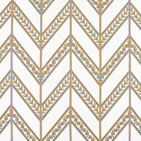 At This Moment Dijon by Carole Designer Fabric Moonstone 60% Polyester, 40% Cotton India N/A 15 1/8" V, 12 3/8" H 50.75" - Swanky Fabrics -