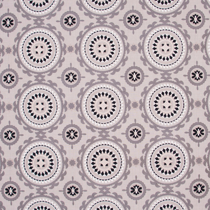 Suzanni Way Nickel by Carole Designer Fabric White Smoke 84% Cotton, 16% Polyester India N/A Horizontal: 10.625 and Vertical: 9.5 51.5 - Swanky Fabrics -