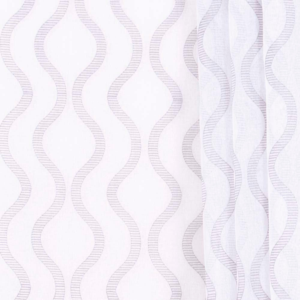 Palace Arch Silver by Carole Designer Fabric Sheer Intrigue 100% Polyester China N/A Horizontal: 9.125 and Vertical: 6 54 - Swanky Fabrics -