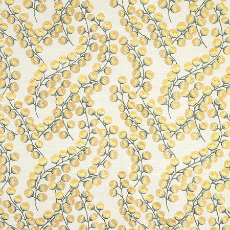 Needed Gold by Carole Designer Fabric Serene Green Base: 75% Cotton, 25% Polyester Embr: 100% Viscose N/A 9" V, 13 1/2" H 52" - Swanky Fabrics -