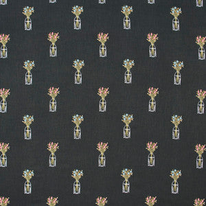 Pot Of Love Noir by Carole Designer Fabric