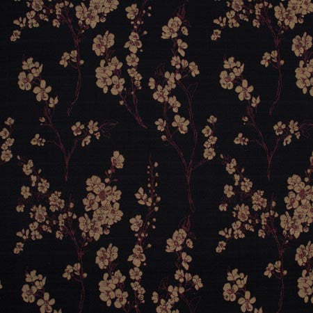 Partly Sunny Autumn by Carole Designer Fabric ONYX & IVORY 53% Polyester, 47% Cotton-Acrylic Backing China Passes 120,000 Double Rubs Wyzenbeek Horizontal: 27" and Vertical: 25 1/4" 55" - Swanky Fabrics -