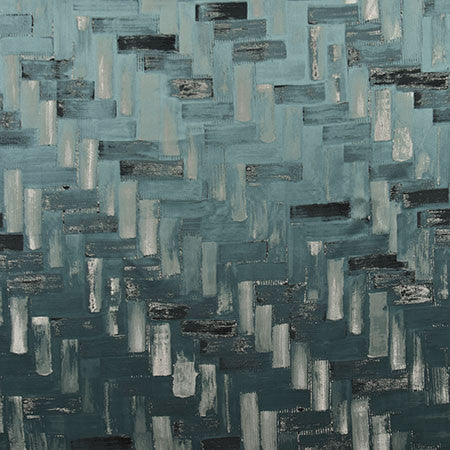 Stroke Of Luck Peacock by Carole Designer Fabric Blue Steel 65% Polyester, 35% Viscose China 30" V, 29" H 58" - Swanky Fabrics -