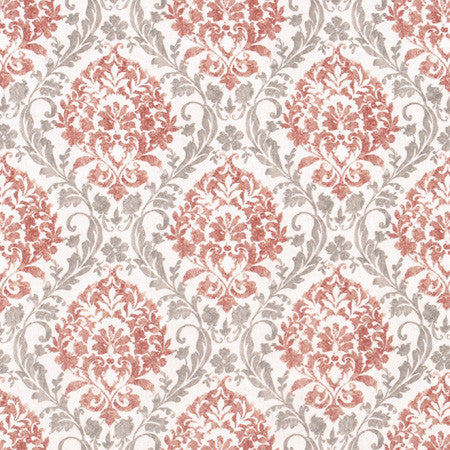 Porchester Spice by Carole Designer Fabric Red Sea 100% Polyester India 30,000 Wyzenbeek Double Rubs 13 1/2" V, 13 1/2" H HD 54" - Swanky Fabrics -