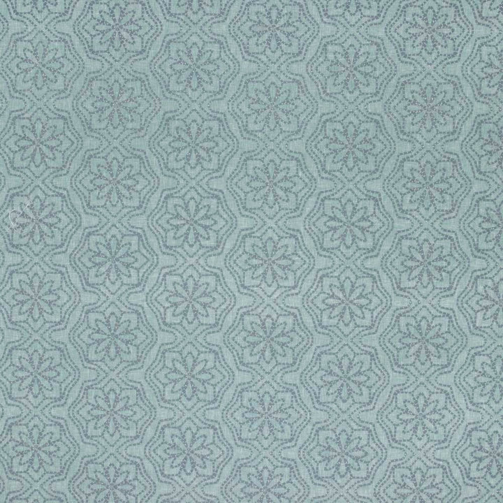 Seeing Stars Spa Blue by Carole Designer Fabric Seamist 70% Polyester, 30% Cotton India N/A Horizontal: 13 and Vertical: 5625 52 - Swanky Fabrics -