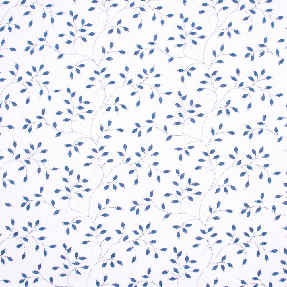 To Sit Still Sapphire by Carole Designer Fabric Bluebird 52% Cotton, 48% Polyester India Passes 30,000 Double Rubs Wyzenbeek Horizontal: 13 and Vertical: 9.25 52.25 - Swanky Fabrics -