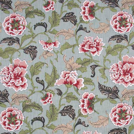 Garden Mews Surf by Carole Designer Fabric Pink Jade 54% Cotton, 46% Polyester China 24 1/2" V, 27 1/2" H 54" - Swanky Fabrics -