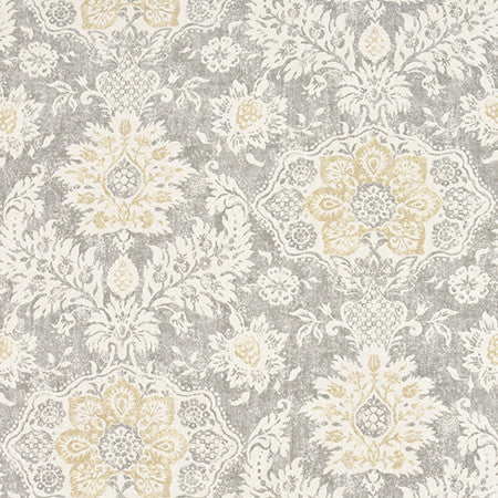 Palmetto Bluff Mist by Carole Designer Fabric Moonstone 100% Cotton-Soil Repellent Usa 50,000 Wyzenbeek Double Rubs 26 1/4" V, 27" H HD 56.5" - Swanky Fabrics -