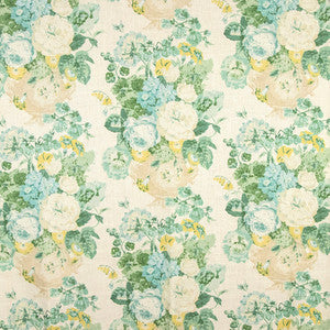 Brilliant Blooms Jade by Carole Designer Fabric