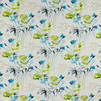 Biretta Bluegrass by Carole Designer Fabric Night Sky 100% Cotton -Soil & Stain Repellent S Korea Passes 15,000 Double Rubs Wyzenbeek Horizontal: 27" D and Vertical: 18" 54" - Swanky Fabrics -