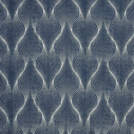 Come Together Navy by Carole Designer Fabric State Of The Art 100% Polyester CHINA 6 1/2" V, 7 1/2" H 55" - Swanky Fabrics -