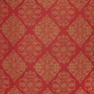 Made Famous Scarlet by Carole Designer Fabric Treasure Trove 100% Polyester CHINA N/A 16 1/2" V, 14 1/4" H 55" - Swanky Fabrics -