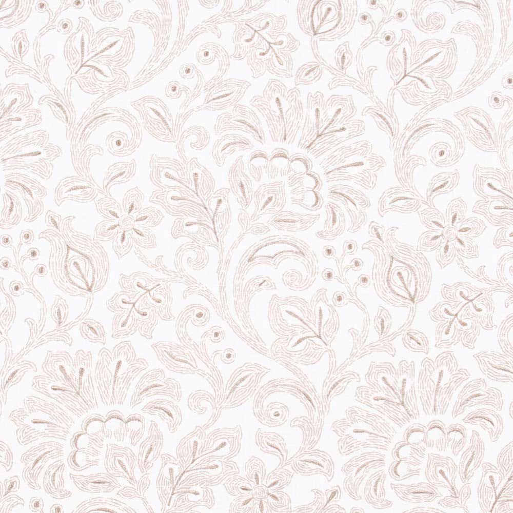 Few Words Natural by Carole Designer Fabric Pink Jade 100% Cotton India N/A Horizontal: 14.5 and Vertical: 24.5 54 - Swanky Fabrics -