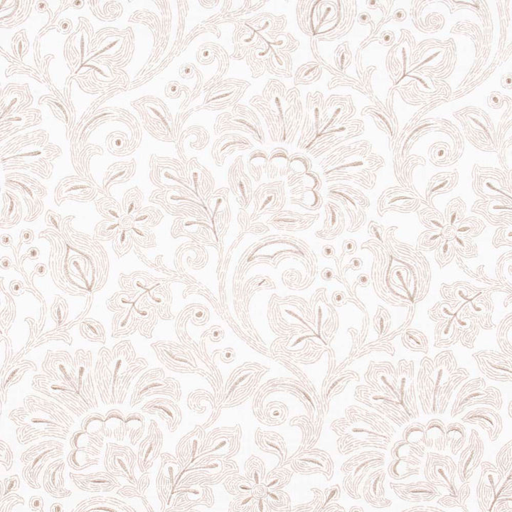 Few Words Natural by Carole Designer Fabric Pink Jade 100% Cotton India N/A Horizontal: 14.5 and Vertical: 24.5 54 - Swanky Fabrics -