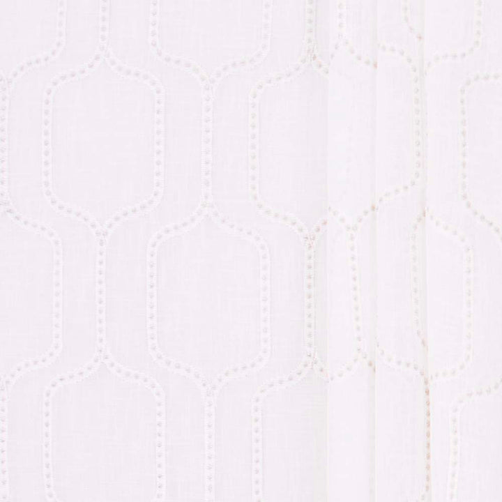 One Off Alabaster by Carole Designer Fabric Sheer Intrigue 100% Polyester India N/A Horizontal: 7.625 and Vertical: 11.75 51 - Swanky Fabrics -