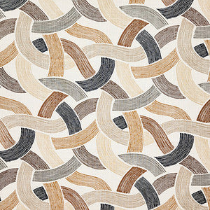 Through The Bends Copper by Carole Designer Fabric