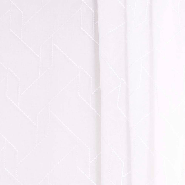 You Started It White by Carole Designer Fabric Sheer Intrigue 100% Polyester China N/A Horizontal: 6.5 and Vertical: 7.75 54 - Swanky Fabrics -