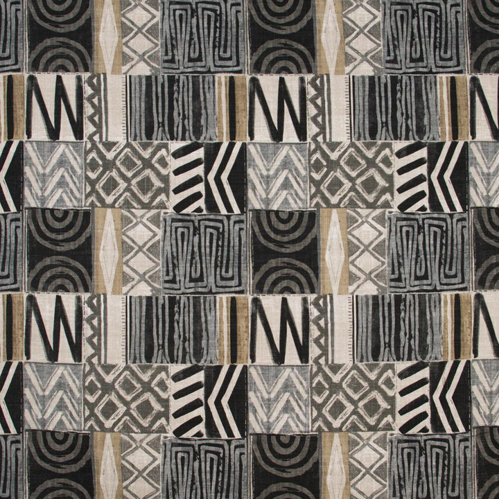 This Is It Stone by Carole Designer Fabric Onyx & Ivory 75% Cotton, 25% Linen- Soil Repellent Pakistan Passes 20,000 Double Rubs Wyzenbeek Horizontal: 18 and Vertical: 18 55 - Swanky Fabrics -