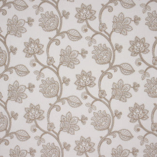 Expansive Garden Taupe by Carole Designer Fabric Pink Diamonds 65% Cotton, 28% Viscose, 7% Polyester India N/A </p><p>Repeat: 25 1/4" V, 15 1/2" H 51" - Swanky Fabrics -