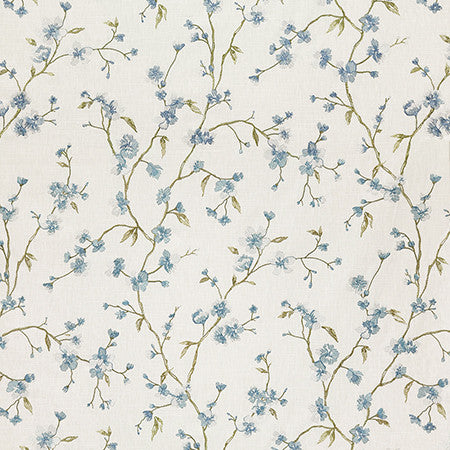 Music Lover Sky by Carole Designer Fabric Dewdrop Base: 69% Cotton, 31% Polyester. Embr: 100% Rayon India 20,000 WYZENBEEK DOUBLE RUBS 25 1/4" V, 12 1/2" H HD 50" - Swanky Fabrics -